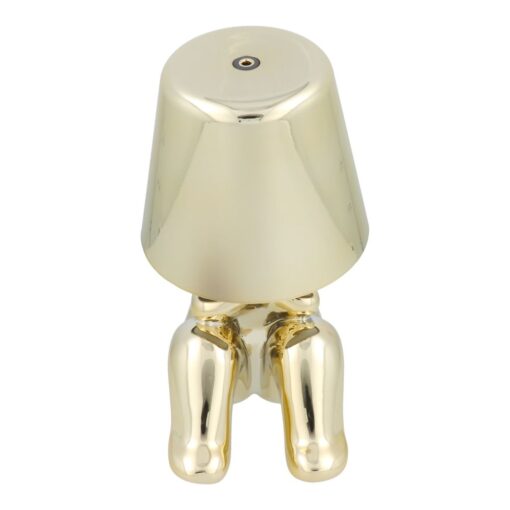 GOLD MAN Art Deco Nachttischlampe sitzend (Muster 4) MLTL – Bild 3