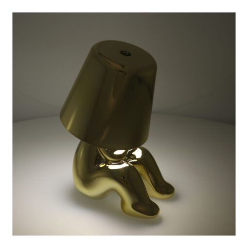 GOLD MAN Art Deco Nachttischlampe sitzend (Muster 4) MLTL – Bild 5