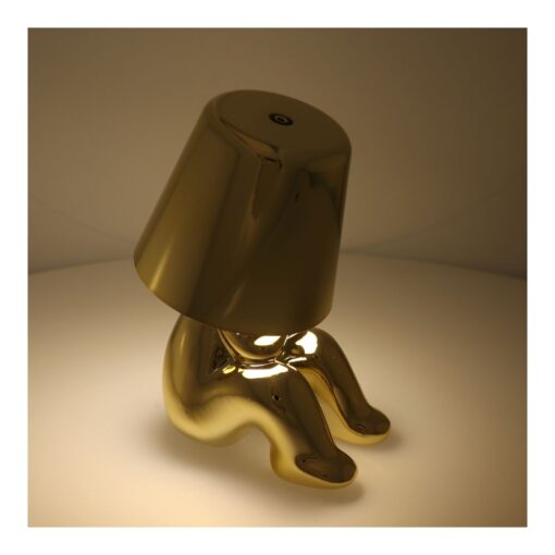 GOLD MAN Art Deco Nachttischlampe sitzend (Muster 4) MLTL – Bild 6