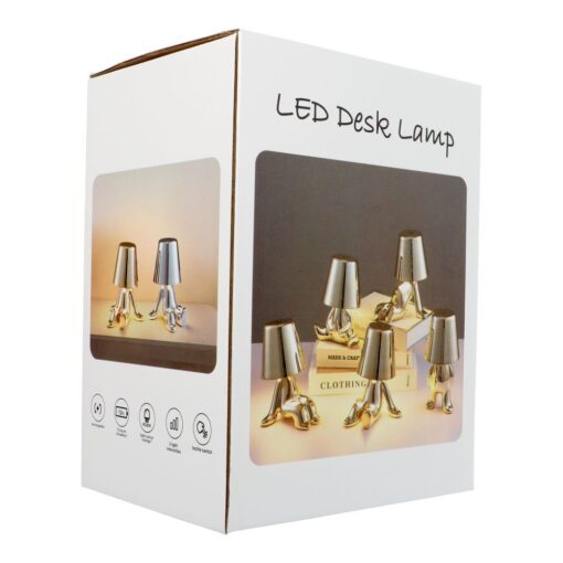 GOLD MAN Art Deco Nachttischlampe sitzend (Muster 4) MLTL – Bild 8