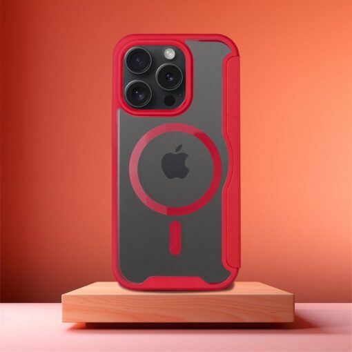 Smart Mag Holster für IPHONE 15 PRO kompatibel mit MagSafe rot – Bild 5