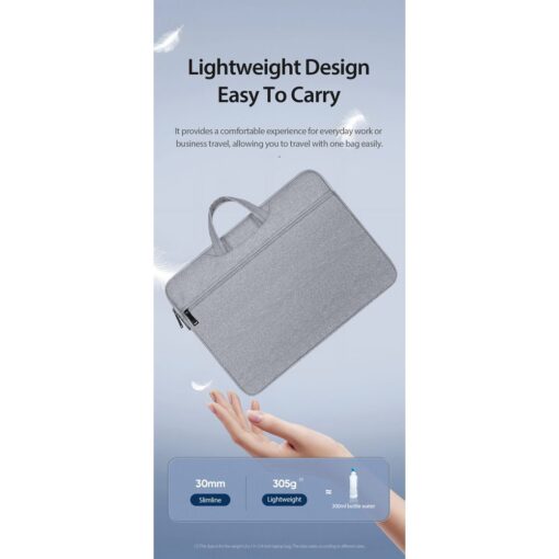 DUX DUCIS LBTC Laptop-Tasche 15.5-16" Horizontal Handtasche hellgrau – Bild 9