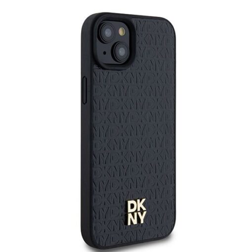 DKNY Handyhülle für IPHONE 15 kompatibel mit MagSafe DKHMP15SPSHRPSK (DKNY HC MagSafe Pu Repeat Pattern W/Stack Logo) schwarz – Bild 5