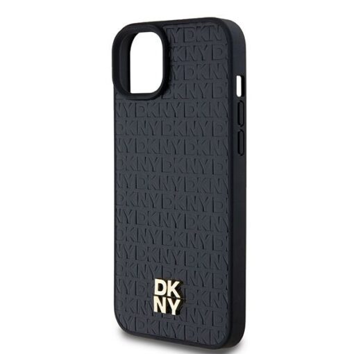 DKNY Handyhülle für IPHONE 15 kompatibel mit MagSafe DKHMP15SPSHRPSK (DKNY HC MagSafe Pu Repeat Pattern W/Stack Logo) schwarz – Bild 6
