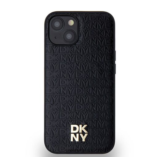 DKNY Handyhülle für IPHONE 14 kompatibel mit MagSafe DKHMP14SPSHRPSK (DKNY HC MagSafe Pu Repeat Pattern W/Stack Logo) schwarz – Bild 4