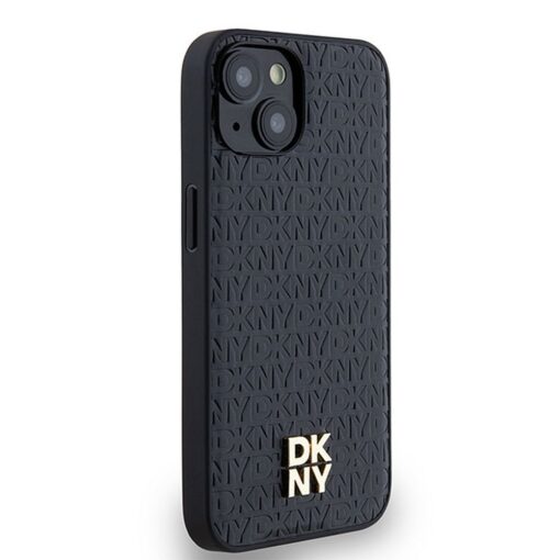 DKNY Handyhülle für IPHONE 14 kompatibel mit MagSafe DKHMP14SPSHRPSK (DKNY HC MagSafe Pu Repeat Pattern W/Stack Logo) schwarz – Bild 5