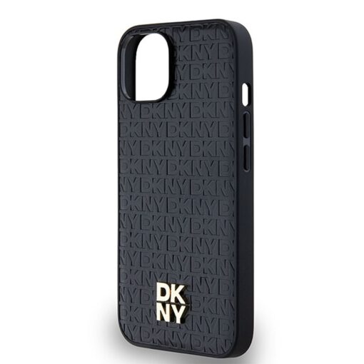 DKNY Handyhülle für IPHONE 14 kompatibel mit MagSafe DKHMP14SPSHRPSK (DKNY HC MagSafe Pu Repeat Pattern W/Stack Logo) schwarz – Bild 6