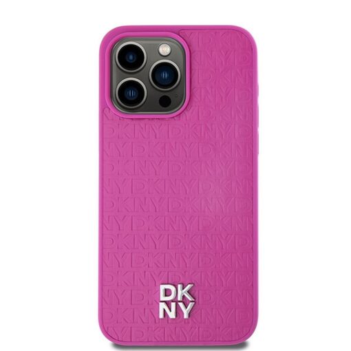DKNY Handyhülle für IPHONE 15 Pro Max kompatibel mit MagSafe DKHMP15XPSHRPSP (DKNY HC MagSafe Pu Repeat Pattern W/Stack Logo) rosa – Bild 4