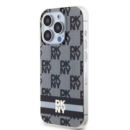 DKNY Handyhülle für IPHONE 15 Pro Max kompatibel mit MagSafe DKHMP15XHCPTSK (DKNY HC MagSafe PC TPU Checkered Pattern W/Printed Stripes) schwarz – Bild 4