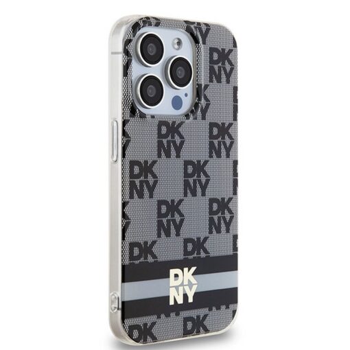 DKNY Handyhülle für IPHONE 15 Pro Max kompatibel mit MagSafe DKHMP15XHCPTSK (DKNY HC MagSafe PC TPU Checkered Pattern W/Printed Stripes) schwarz – Bild 6