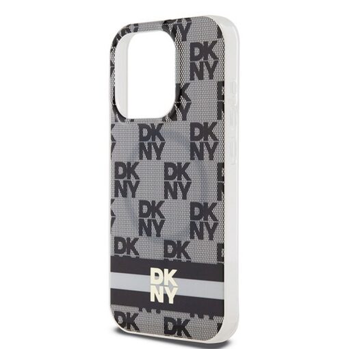 DKNY Handyhülle für IPHONE 15 Pro Max kompatibel mit MagSafe DKHMP15XHCPTSK (DKNY HC MagSafe PC TPU Checkered Pattern W/Printed Stripes) schwarz – Bild 8