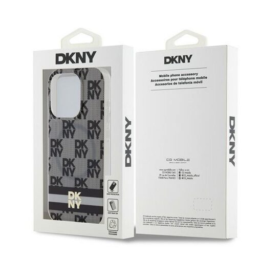 DKNY Handyhülle für IPHONE 15 Pro Max kompatibel mit MagSafe DKHMP15XHCPTSK (DKNY HC MagSafe PC TPU Checkered Pattern W/Printed Stripes) schwarz – Bild 10