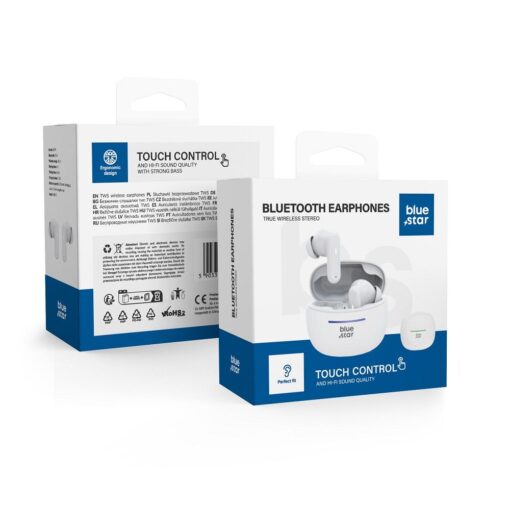 Blue Star kabelloser Stereo-Kopfhörer TWS BK44 weiß
