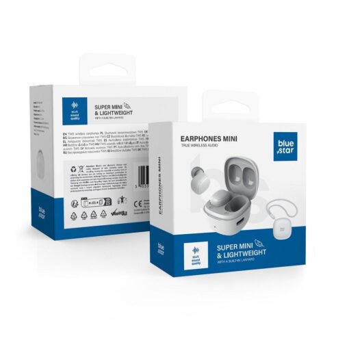 BLUE STAR kabelloser / bluetoothfähiger Stereo-Kopfhörer TWS Mini A19 weiß