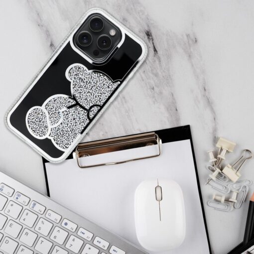 TEDDY BEAR Handyhülle für IPHONE 13 PRO silber – Bild 6