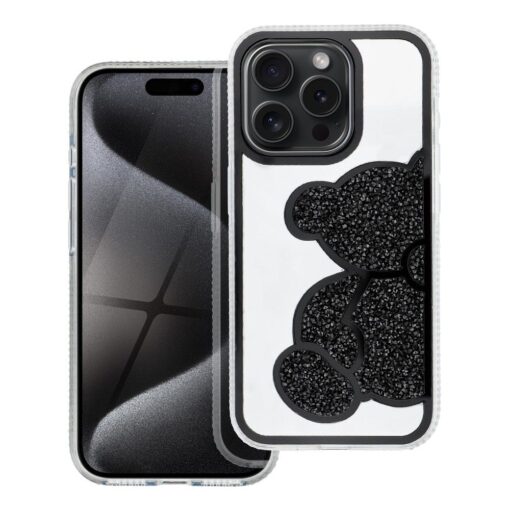 TEDDY BEAR Handyhülle für IPHONE 12 / 12 PRO schwarz
