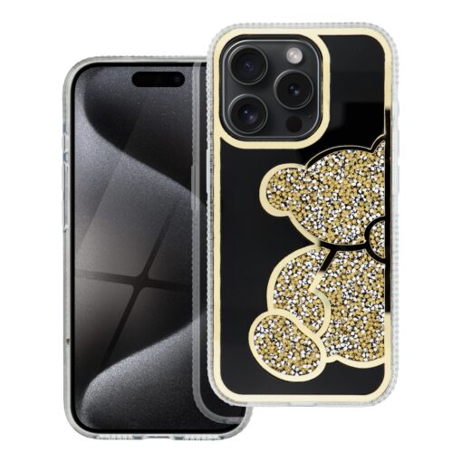 TEDDY BEAR Handyhülle für IPHONE 15 Pro gold