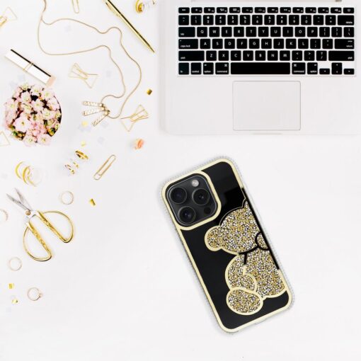 TEDDY BEAR Handyhülle für IPHONE 15 Pro gold – Bild 8