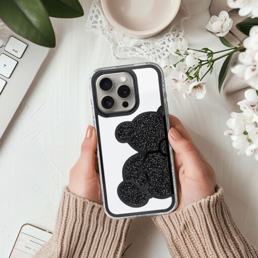 TEDDY BEAR Handyhülle für IPHONE 14 Pro schwarz – Bild 4