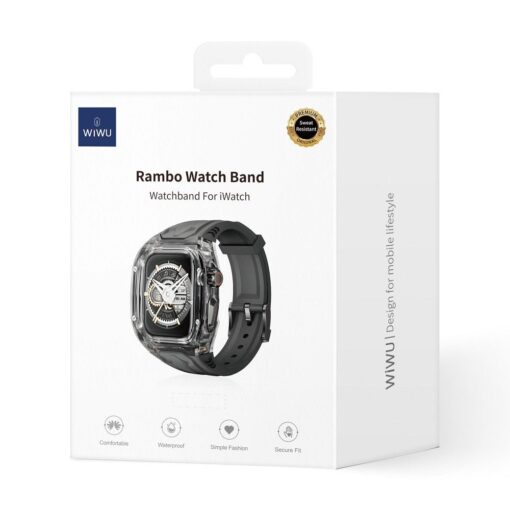 WiWU - Wi-WB013 Rambo Watch Band 42/44/45mm smartwatch Armband - schwarz – Bild 10
