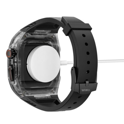 WiWU - Wi-WB014 2-in-1 Armor Watch Band 49mm Smartwatch Armband - schwarz – Bild 5