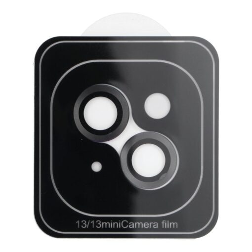 Kamerahülle PROTECTOR 9H + Applikator für IPHONE 13 / 13 MINI schwarz