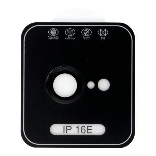 Kamerahülle PROTECTOR 9H + Applikator für IPHONE 16e schwarz