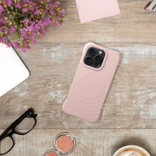 Silikon Zephyr Mag Abdeckung kompatibel mit MagSafe für IPHONE 14 PRO rosa – Bild 5