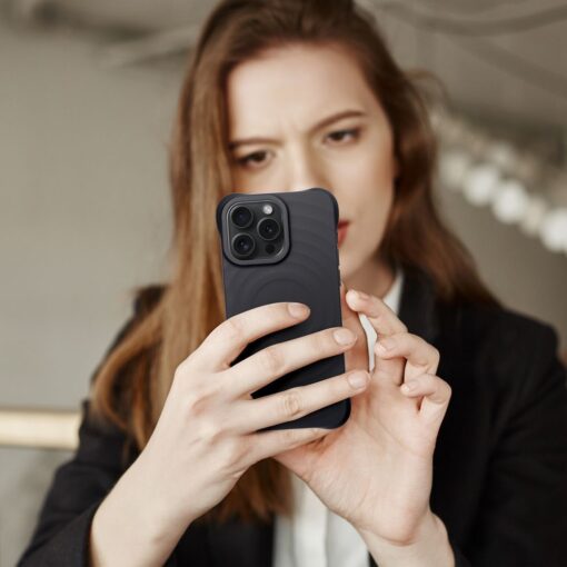 Silikon Zephyr Mag Cover kompatibel mit MagSafe für IPHONE 13 schwarz – Bild 4