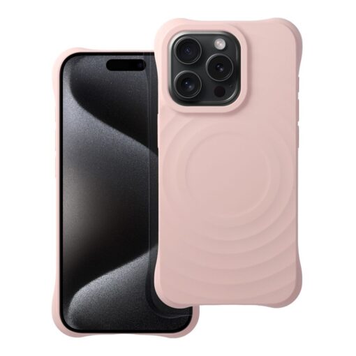 Silikon Zephyr Mag Abdeckung kompatibel mit MagSafe für IPHONE 15 PRO rosa