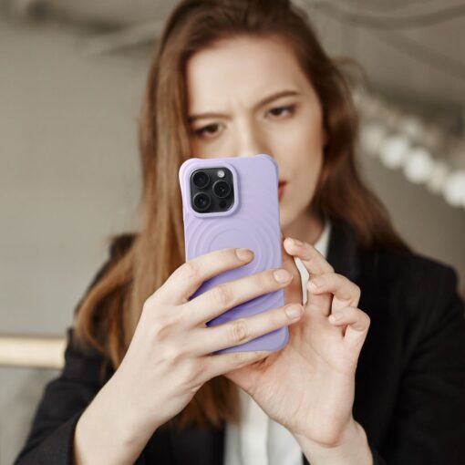 Silikon Zephyr Mag Abdeckung kompatibel mit MagSafe für IPHONE 14 lila – Bild 4