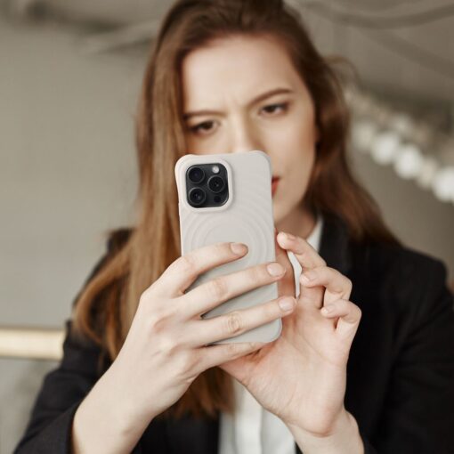 Silikon Zephyr Mag Abdeckung kompatibel mit MagSafe für IPHONE 15 PLUS weiß – Bild 4