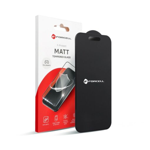 Forcell Matt gehärtetes Glas - für Iphone 15 Pro schwarz – Bild 11