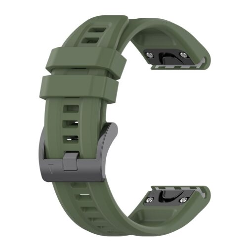 Silikon-Armband zu GARMIN FENIX 3 / 3HR / 5X / 6X / 6X Pro / 7X / 7X Pro dunkelgrün (4)