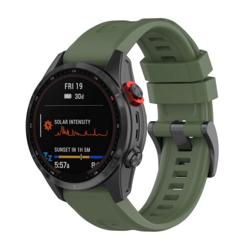 Silikon-Armband zu GARMIN FENIX 3 / 3HR / 5X / 6X / 6X Pro / 7X / 7X Pro dunkelgrün (4) – Bild 5