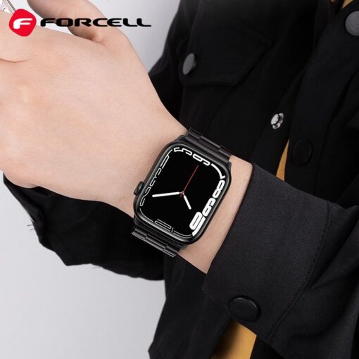FORCELL F-DESIGN FA10 Armband für APPLE Watch 38 / 40 / 41 mm schwarz – Bild 4