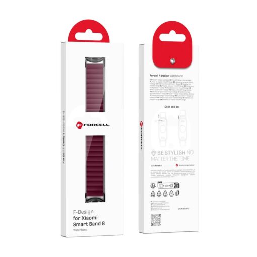 FORCELL F-DESIGN FX Mi Band 8 Armband / Band für Xiaomi Mi Band 8 kastanienbraun – Bild 4