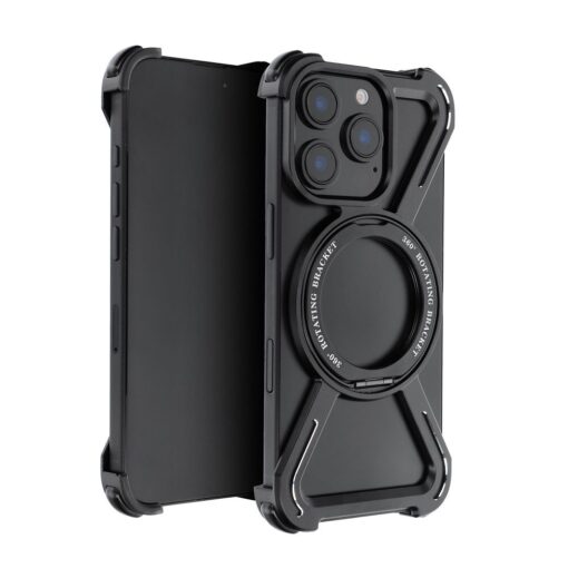 Case TITANIUM Escort compatible with MagSafe for IPHONE 16 black