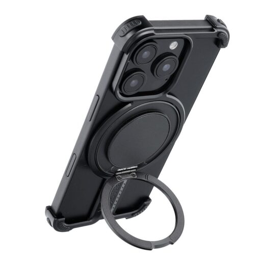 Case TITANIUM Bracket compatible with MagSafe for IPHONE 16 PRO MAX black – Bild 5
