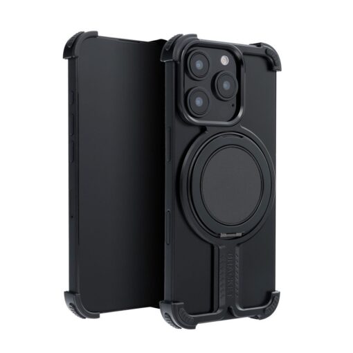 Case TITANIUM Bracket compatible with MagSafe for IPHONE 15 PRO black