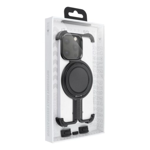Case TITANIUM Bracket compatible with MagSafe for IPHONE 15 PRO black – Bild 5