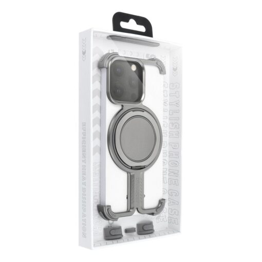 Case TITANIUM Bracket compatible with MagSafe for IPHONE 15 PRO MAX silver – Bild 5
