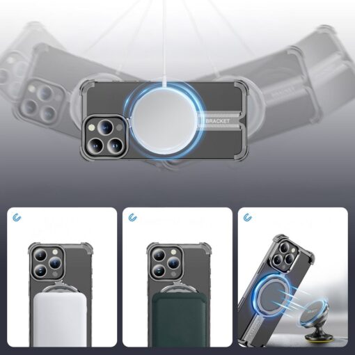 Case TITANIUM Bracket compatible with MagSafe for IPHONE 15 PRO MAX silver – Bild 7