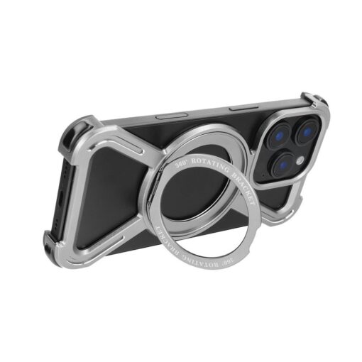 Case TITANIUM Escort compatible with MagSafe for IPHONE 16 PRO MAX silver – Bild 3