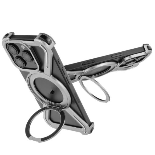 Case TITANIUM Escort compatible with MagSafe for IPHONE 16 PRO MAX silver – Bild 4