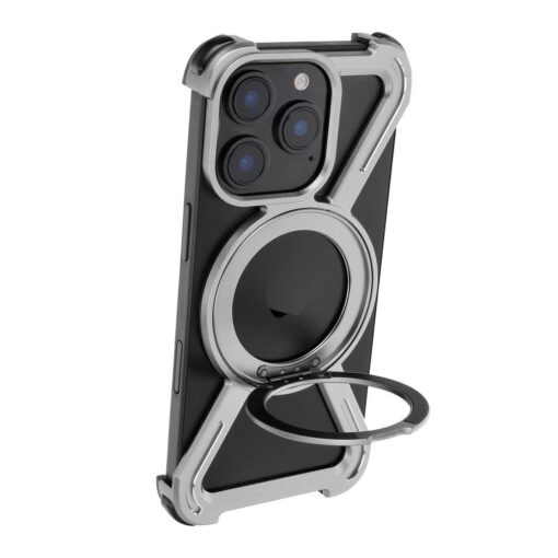 Case TITANIUM Escort compatible with MagSafe for IPHONE 16 PRO MAX silver – Bild 5