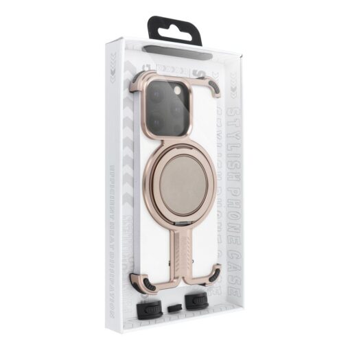 Case TITANIUM Bracket compatible with MagSafe for IPHONE 15 PRO MAX desert gold – Bild 5