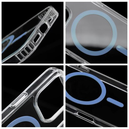 Drop Glue Colorful Ring Mag Cover compatible with MagSafe for IPHONE 11 PRO MAX light blue – Bild 3