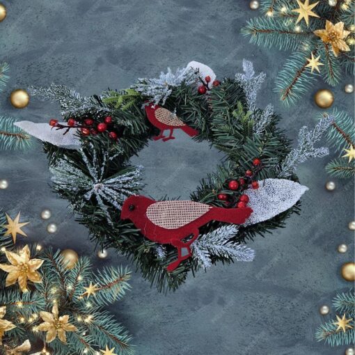 Christmas wreath decoration 30 cm RC-K-512 green – Bild 3