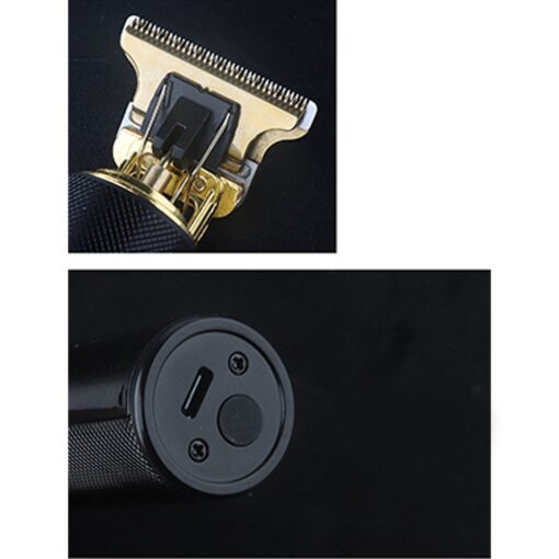 Hair clipper with display LED and replacable combs T9 (head motif) gold – Bild 3